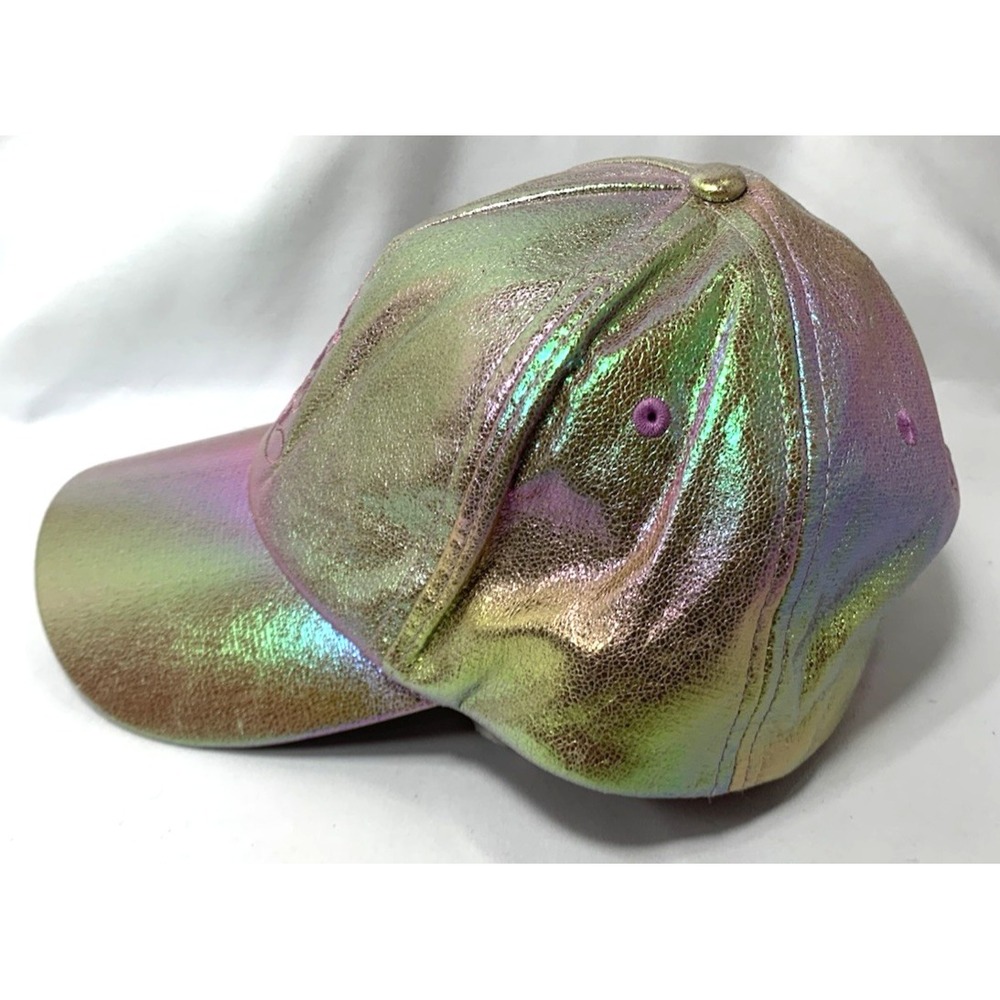 Disney Parks Mickey Mouse Hat Cap‎ Iridescent Pink Strapback Embroidered - Picture 3 of 9